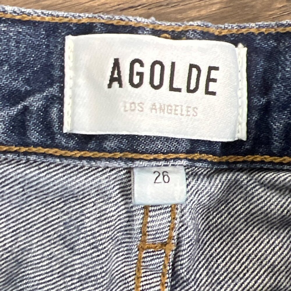 AGOLDE Los Angeles Minka Cargo Jeans Blue Size 26 EUC - Picture 5 of 6